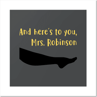 Mrs Robinson, mustard Posters and Art